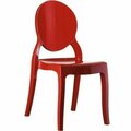 Siesta Elizabeth Polycarbonate Dining Chair Glossy Red, 2PK ISP034-GRED